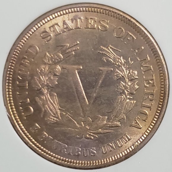 1883 NO CENTS Liberty Head Nickel 5C Graded MS64 - Picture 3 of 4